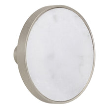 Indlæs billede til gallerivisning Marmor Greb/knage - hvid/stål ø42 mm