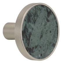 Indlæs billede til gallerivisning Marmor Greb/knage - grøn/stål ø32 mm